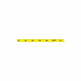 US Tape 58507 Adhesive-backed Bench Tape 3/8" x 50'; L-R; 8ths Top and Bottom; Yellow Blade