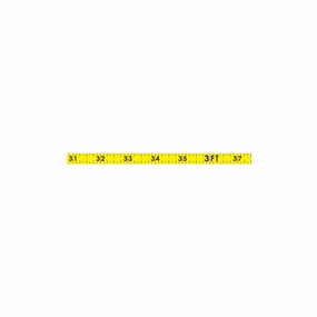 US Tape 58508 Adhesive-backed Bench Tape 3/8" x 100'; L-R; 8ths Top and Bottom; Yellow Blade