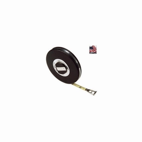 US Tape 58515 Black Vinyl Covered Closed Reel 3/8" x 25'; 8ths; yellow blade