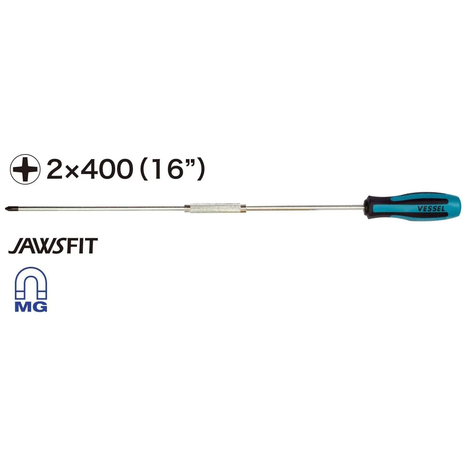 Vessel Tools 900P2400 MEGADORA Standard Screwdriver Extra Long Type No.900, Phillips #2
