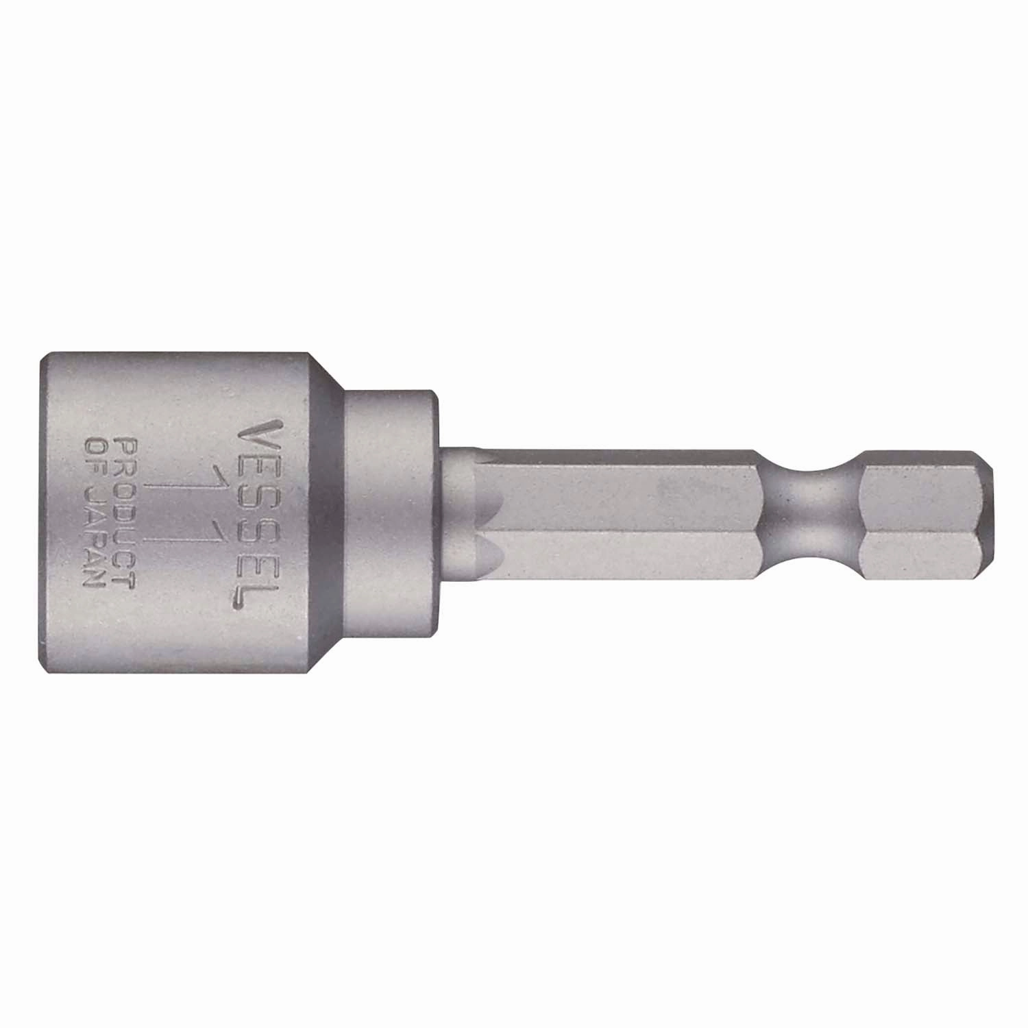 Vessel B45AF11100P1 Power Bit 1/4" Hex B, A/F11x100 Press-Fit Nutsetter