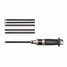 Vessel ID260002 Manual Impact Driver 1/4" Hex Set