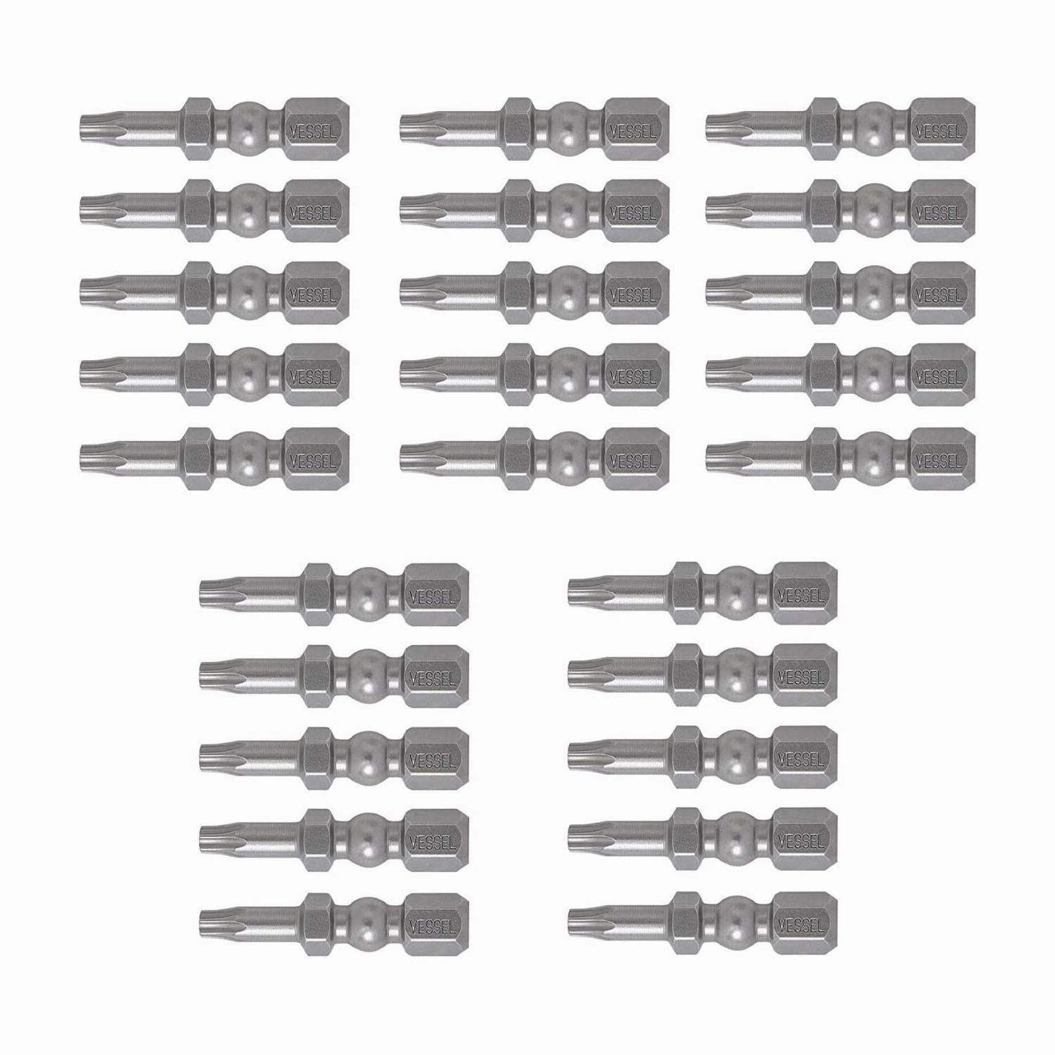 Vessel Tools IBTX2030P Impact BallTM Torsion Bits, T20 x 30