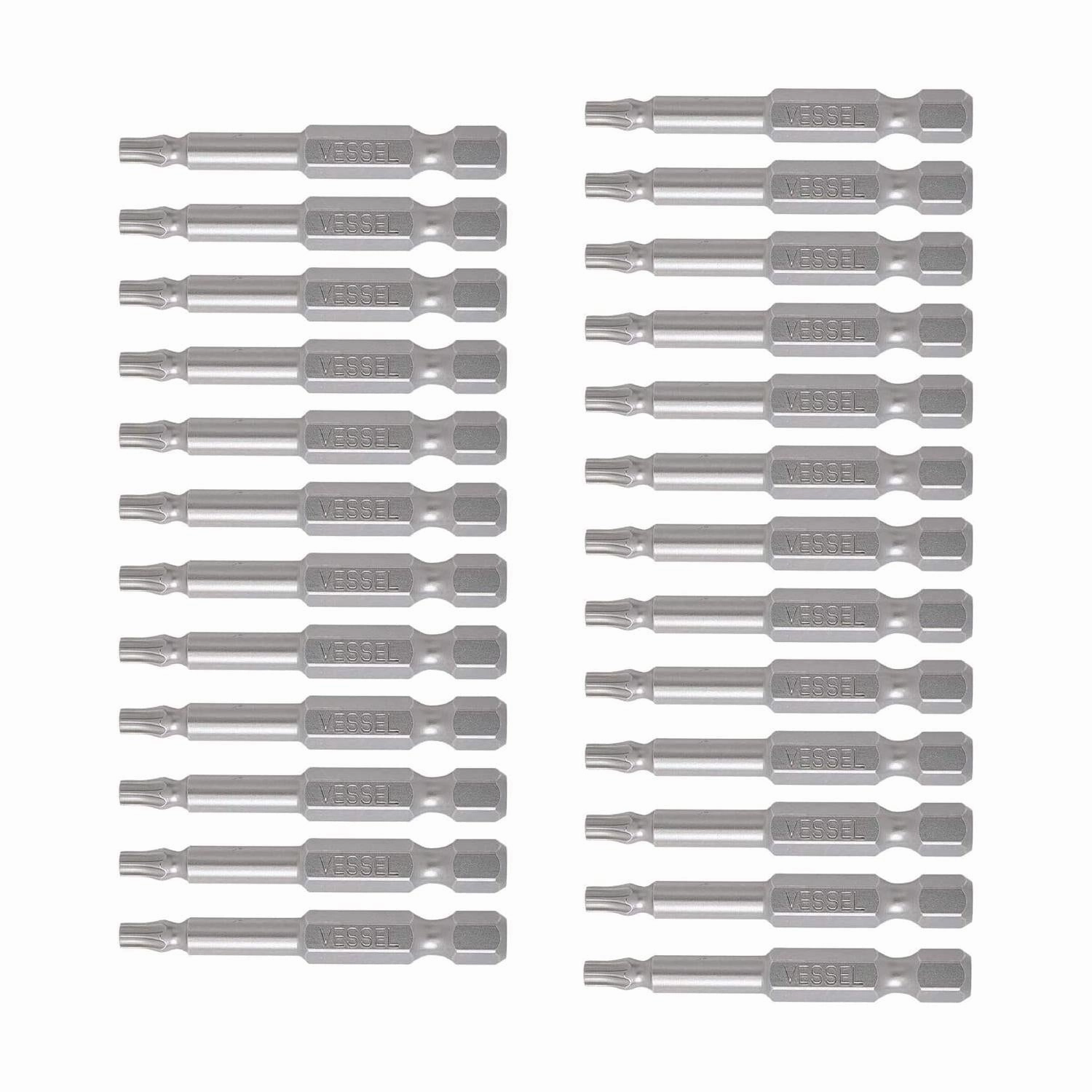 Vessel Tools NTTX2050P25K Neck Torsion Power Bits, T20 x 50 mm, Bulk 25 Pc.