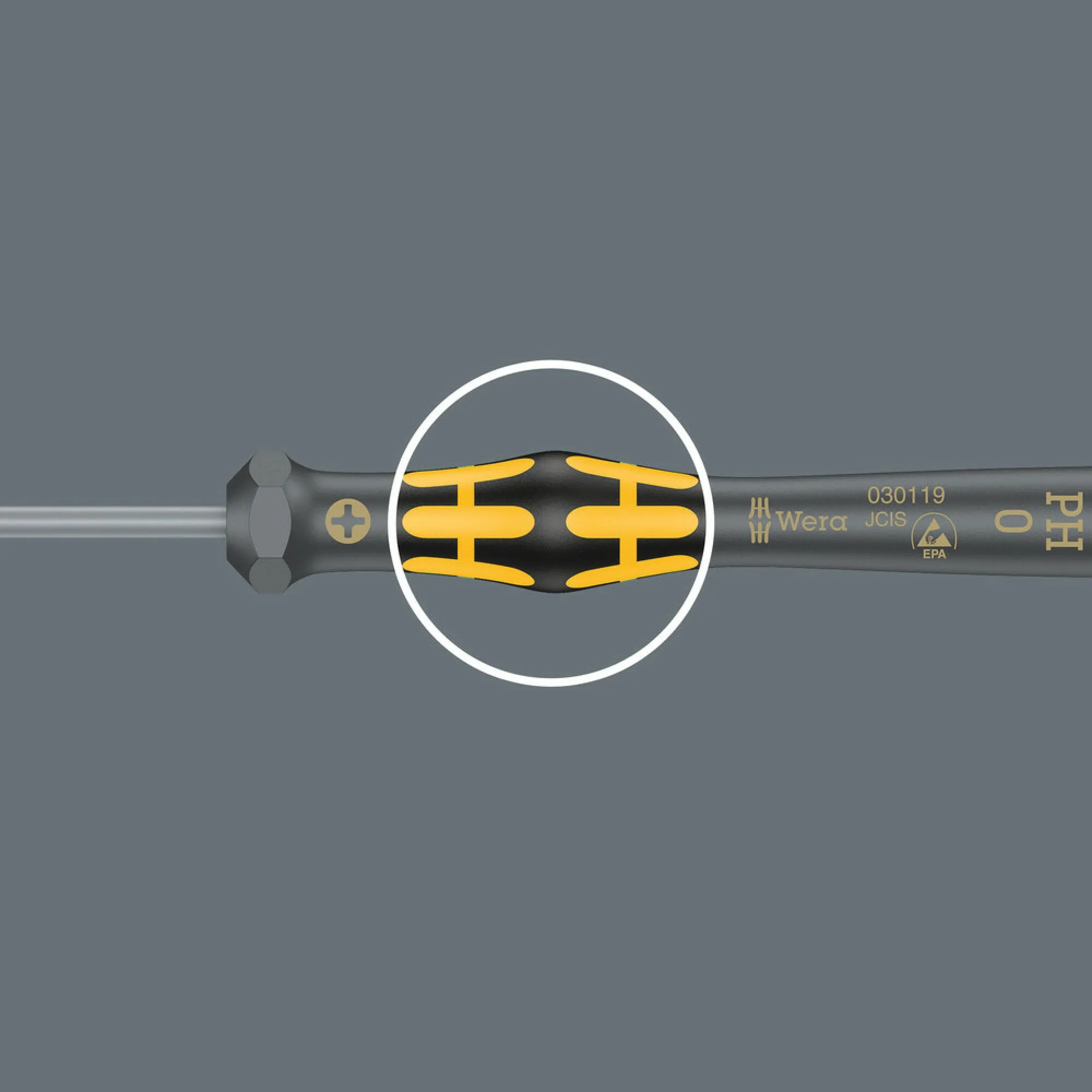 Wera 1572 ESD Kraftform Micro screwdriver for Microstix screws, F x 40 mm