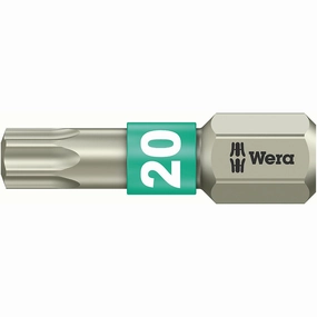 Wera 05073622001 3867/1 TS SB Stainless Steel Insert Bit, TORX #15 (Pack of 5)