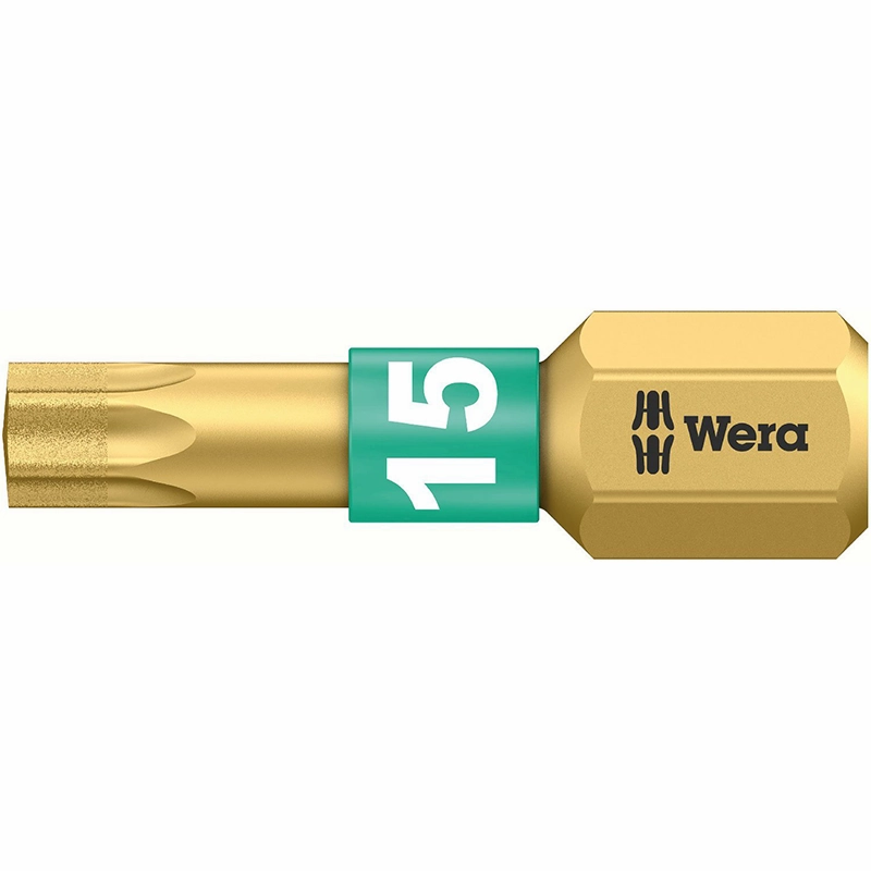 Wera 05134375001 1 BDC Diamond Coated TORX 15 Bit, 5 Piece