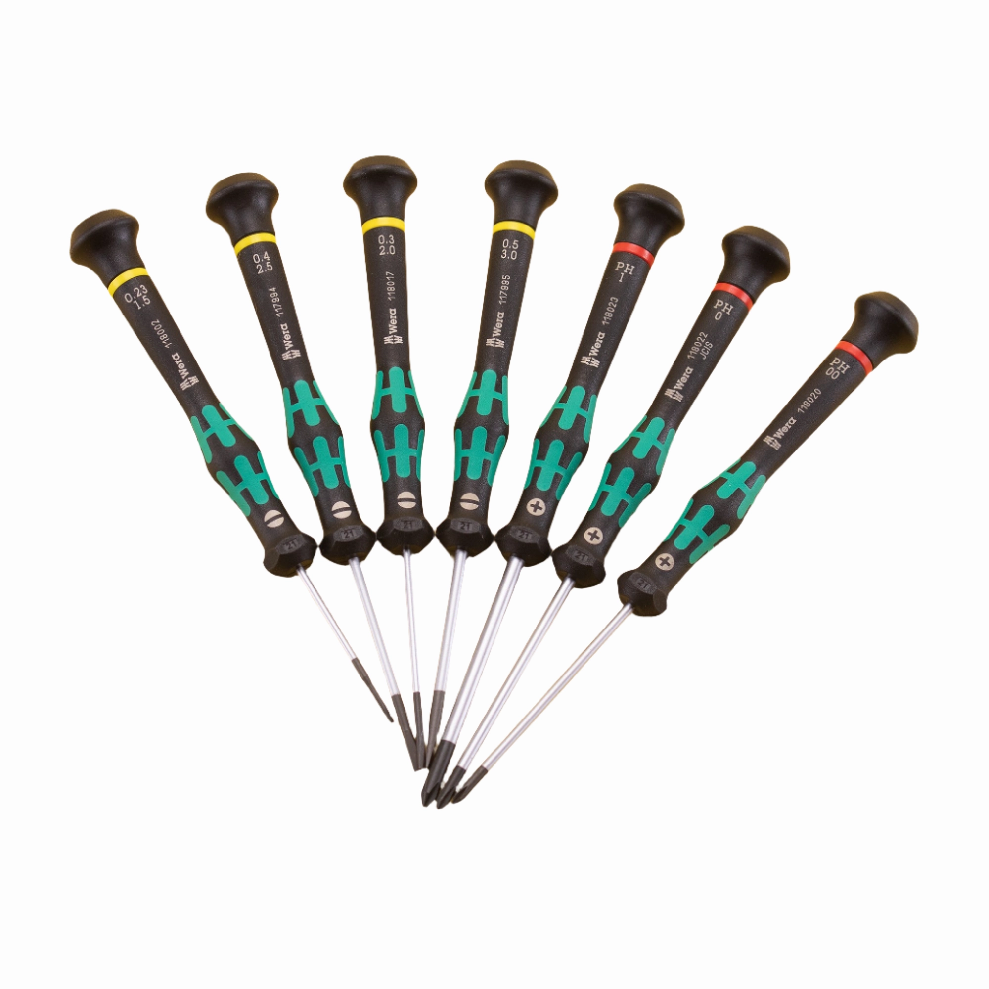 Wera 05345271001 Kraftform Micro Slotted & Phillips Precision Screwdriver Set