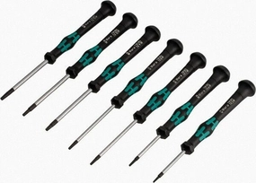 Wera 05345276001 Kraftform Micro TORX HF Precision Screwdriver Set, 7 Piece