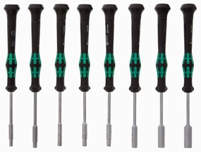 Wera 05345279001 Kraftform Micro SAE Precision Nut Driver Set, 8 Piece