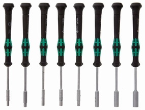Wera 05345279001 Kraftform Micro SAE Precision Nut Driver Set, 8 Piece