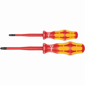 Wera 165 iS PZ/S # 1   2 Screwdriver set Kraftform Plus series 100. With reduced blade diameter, 2 pieces