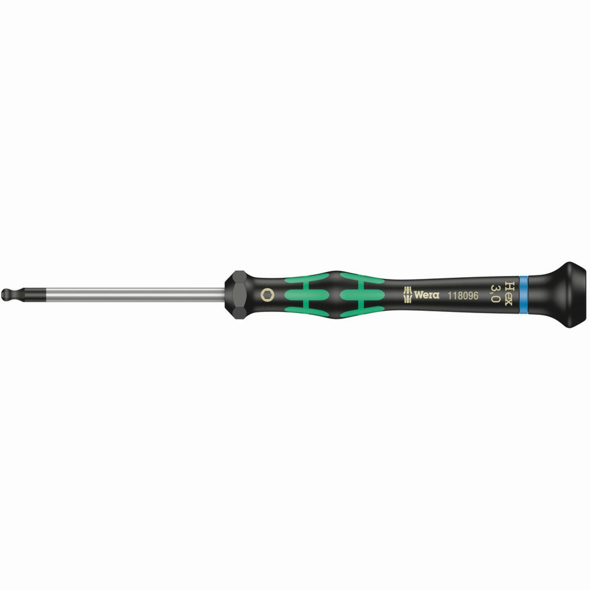 Wera 2052 Ball end hexagon screwdriver for electronic applications, 7/64" x 60 mm