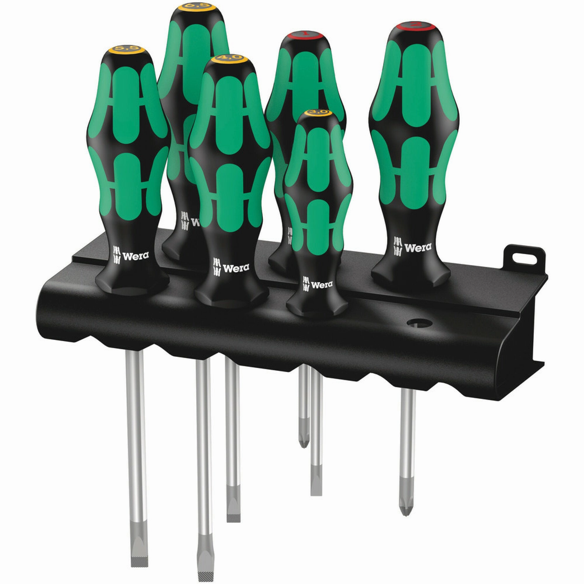 Wera 334/6 Rack Screwdriver set Kraftform Plus Lasertip and rack, 6 pieces