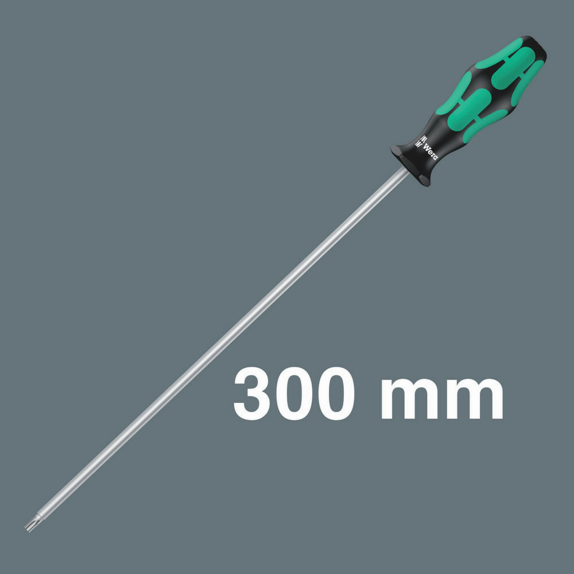 Wera 367/4 TORX HF Kraftform Plus Screwdriver set with holding function and 300 mm-long blades, 4 pieces