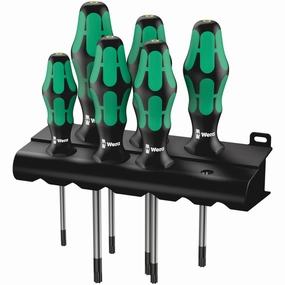Wera 367/6 TORX BO Kraftform Screwdriver set and rack, 6 pieces