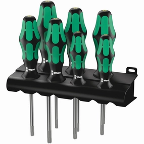 Wera 367/7 TORX HF Kraftform Plus Screwdriver set with holding function and rack, 7 pieces