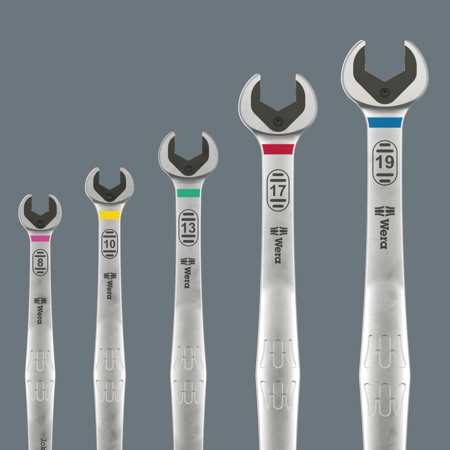 Wera 6007 Joker 5 Set 1 Ring Ratchet Spanner Set, 5 Pc.