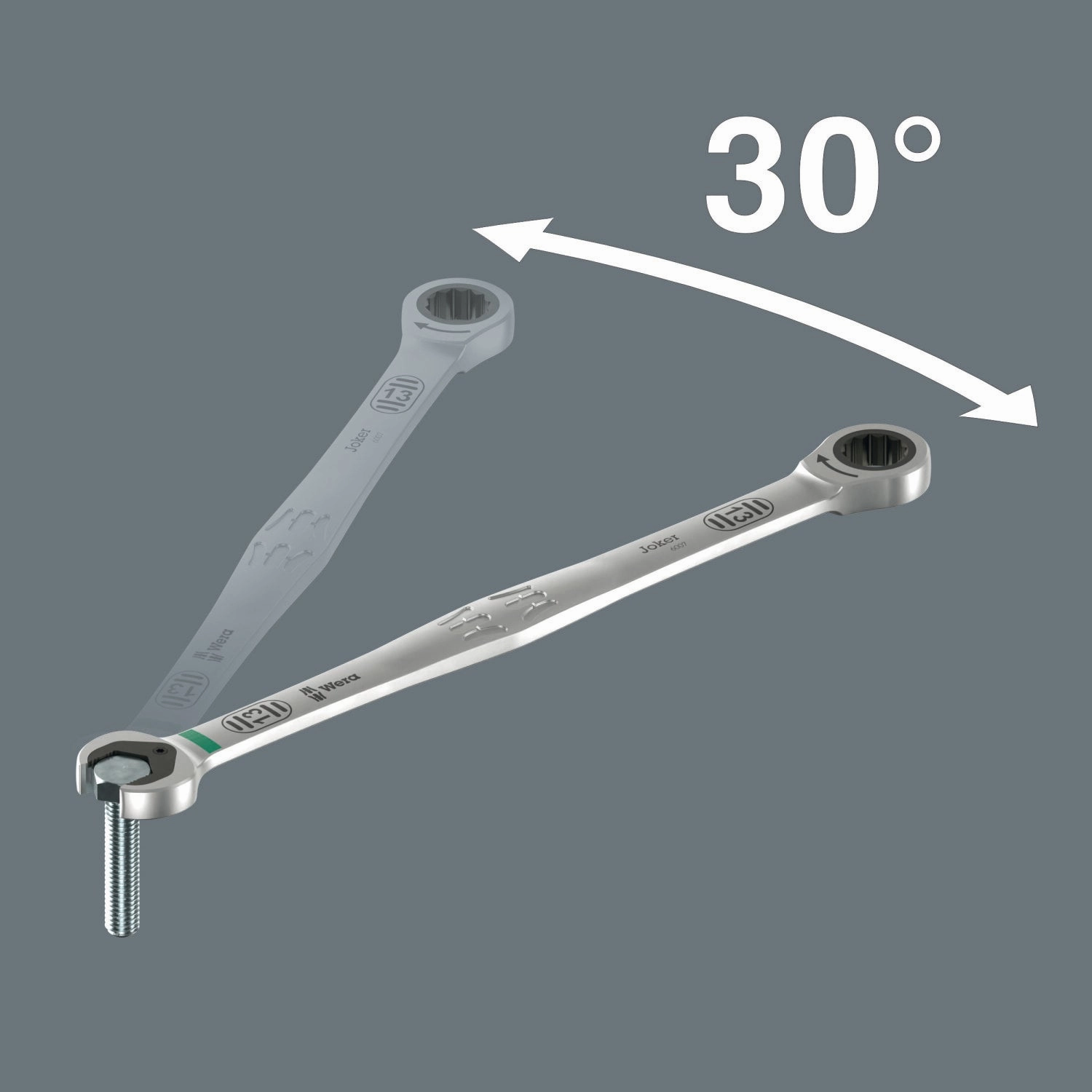 Wera 6007 Joker SB Ring Ratchet Spanner, Long Design, 10 x 209 mm