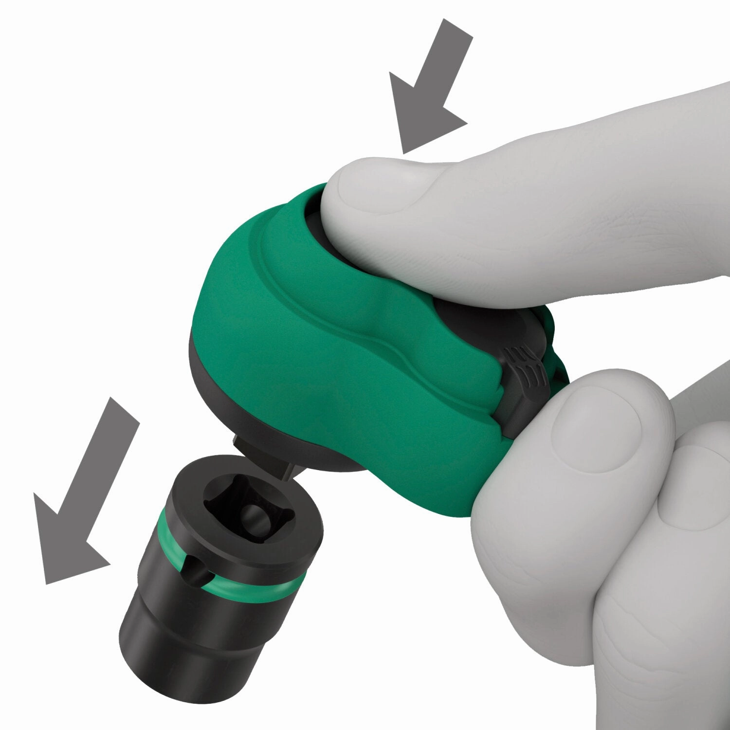 Wera 8010 B Zyklop Comfort Ratchet, with reversing lever, with 3/8" drive