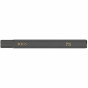 Wera 840 S Hex-Plus bits for impact screwdrivers, 5/32" x 70 mm