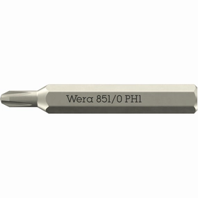 Wera 851/0 Micro Bits for Phillips Screws, PH1 x 30 mm