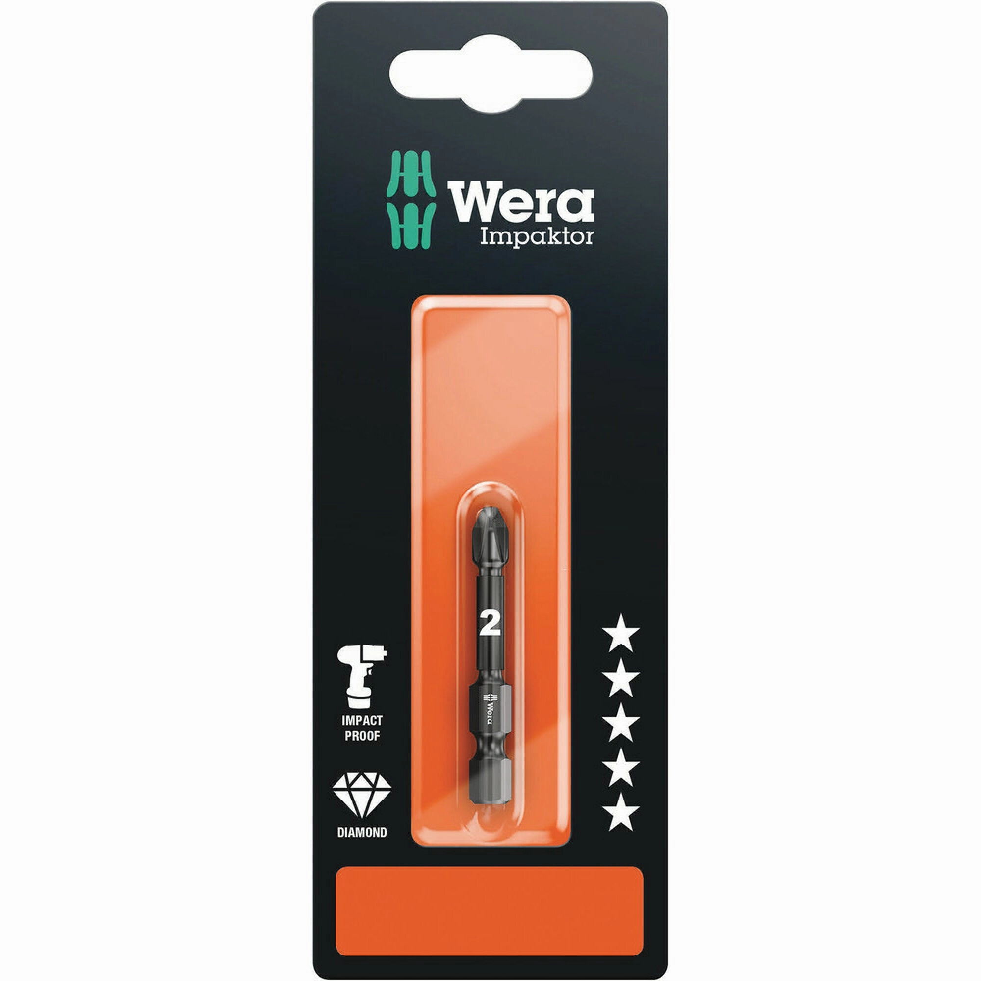 Wera 855/4 IMP DC Impaktor bits SB, PZ 3 x 50 mm