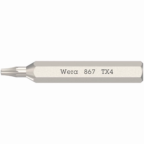 Wera 867/0 Micro Bits for TORX Socket Screws, TX4 x 30 mm