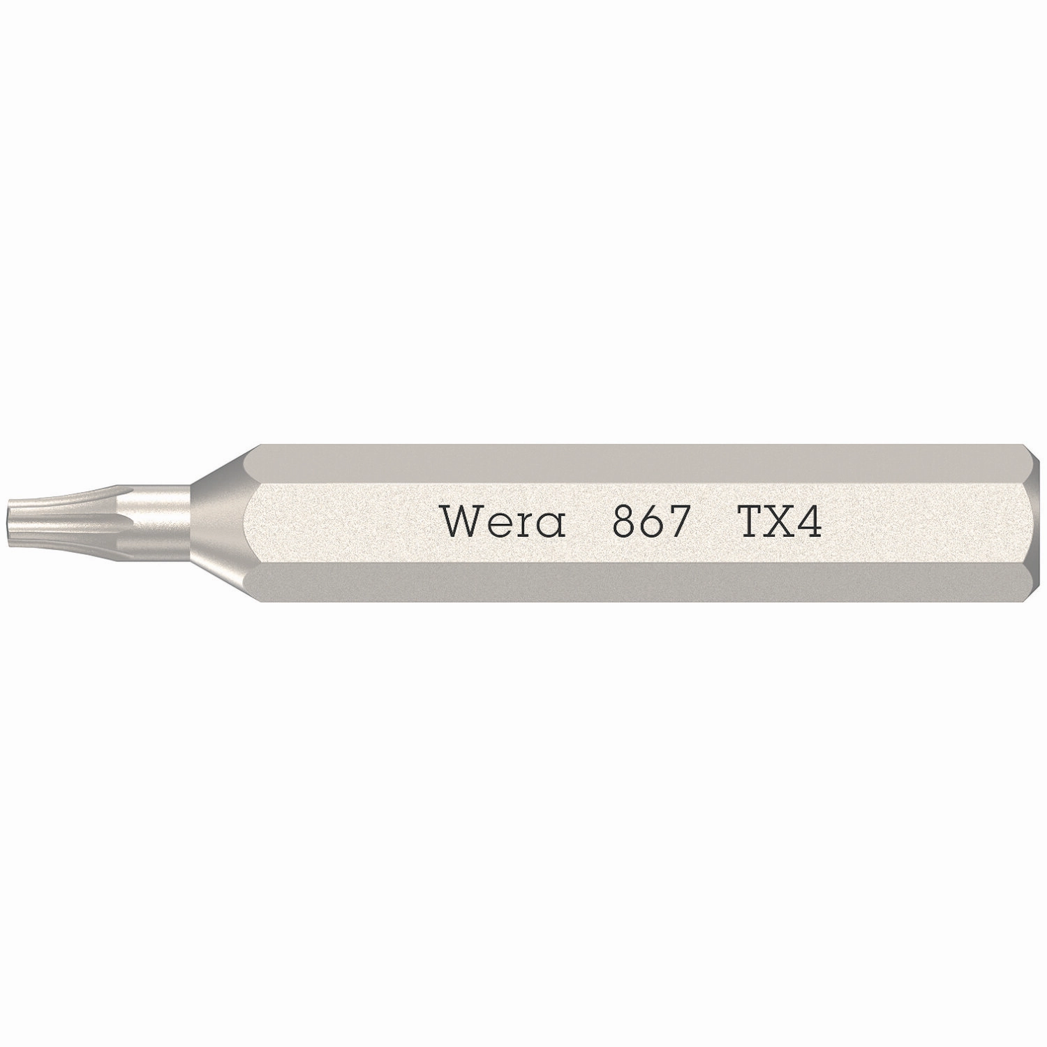 Wera 867/0 Micro Bits for TORX Socket Screws, TX4 x 30 mm
