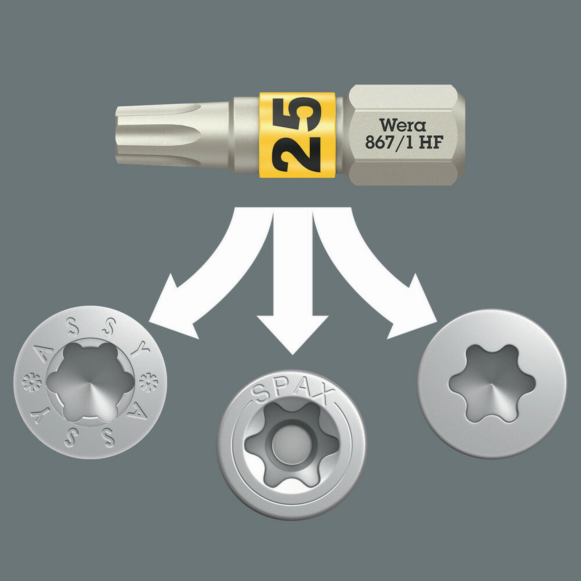 Wera 867/1 TORX HF Bits with holding function, TX 20 x 25 mm