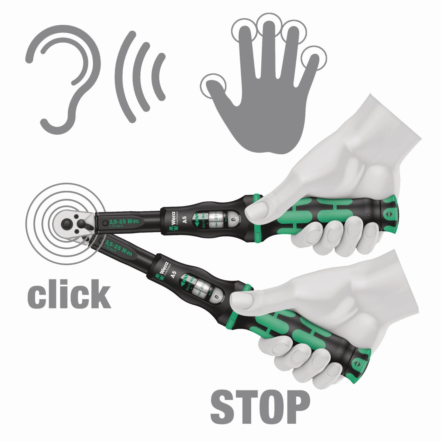 Wera 9530 Torque wrench set for heat pumps/air conditioning