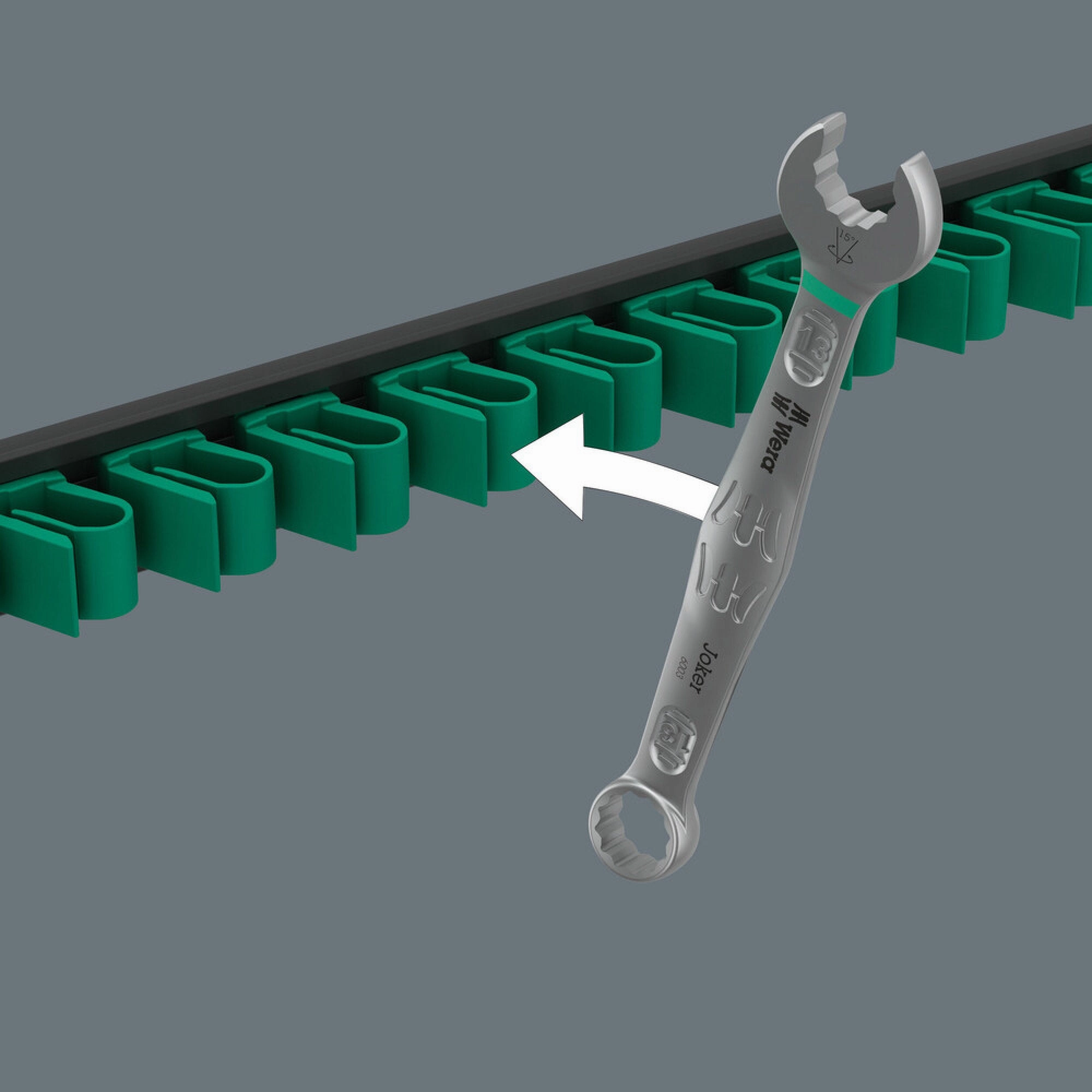 Wera 9640 Magnetic rail 6003 Joker 1 Ring spanner set