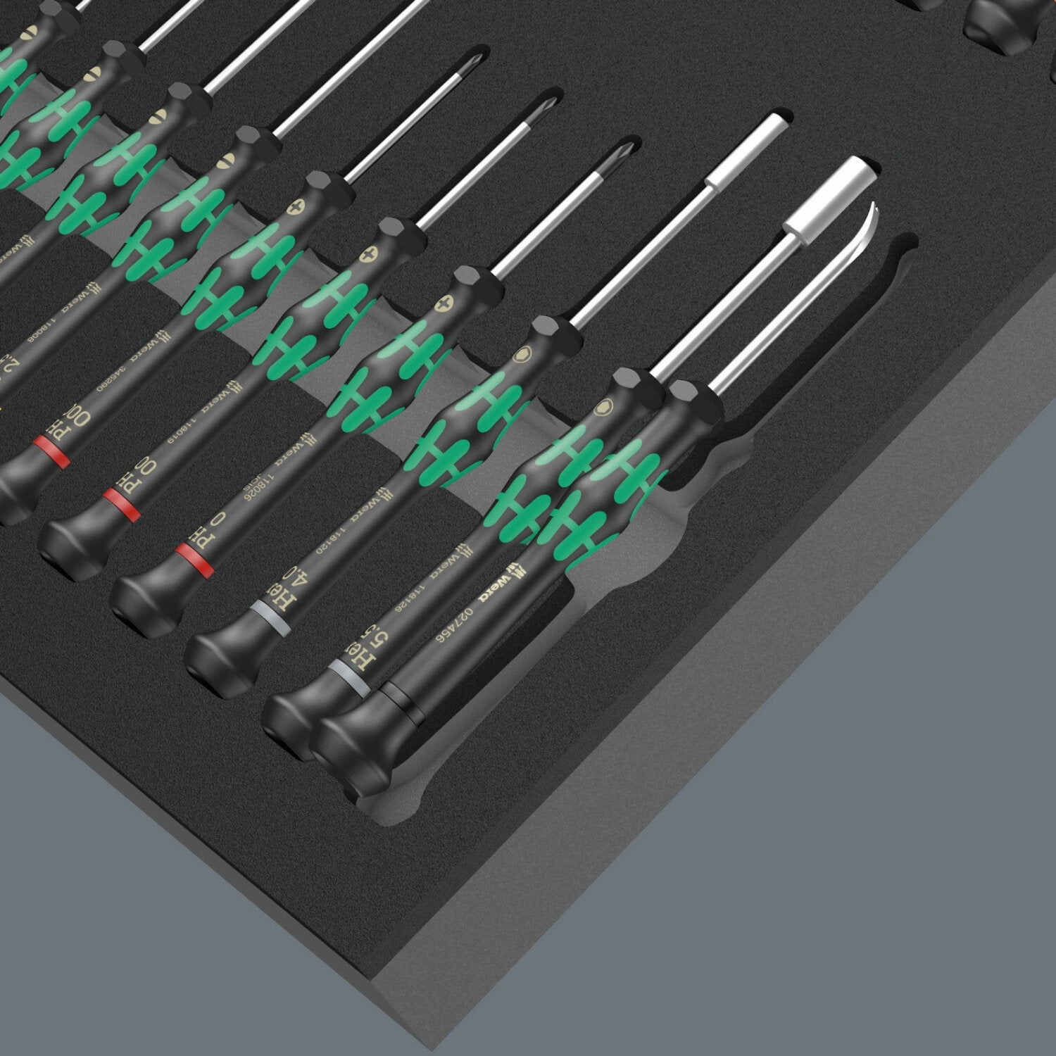 Wera 9715 Foam Insert Kraftform Micro Screwdriver Set 1, 24 Pc.