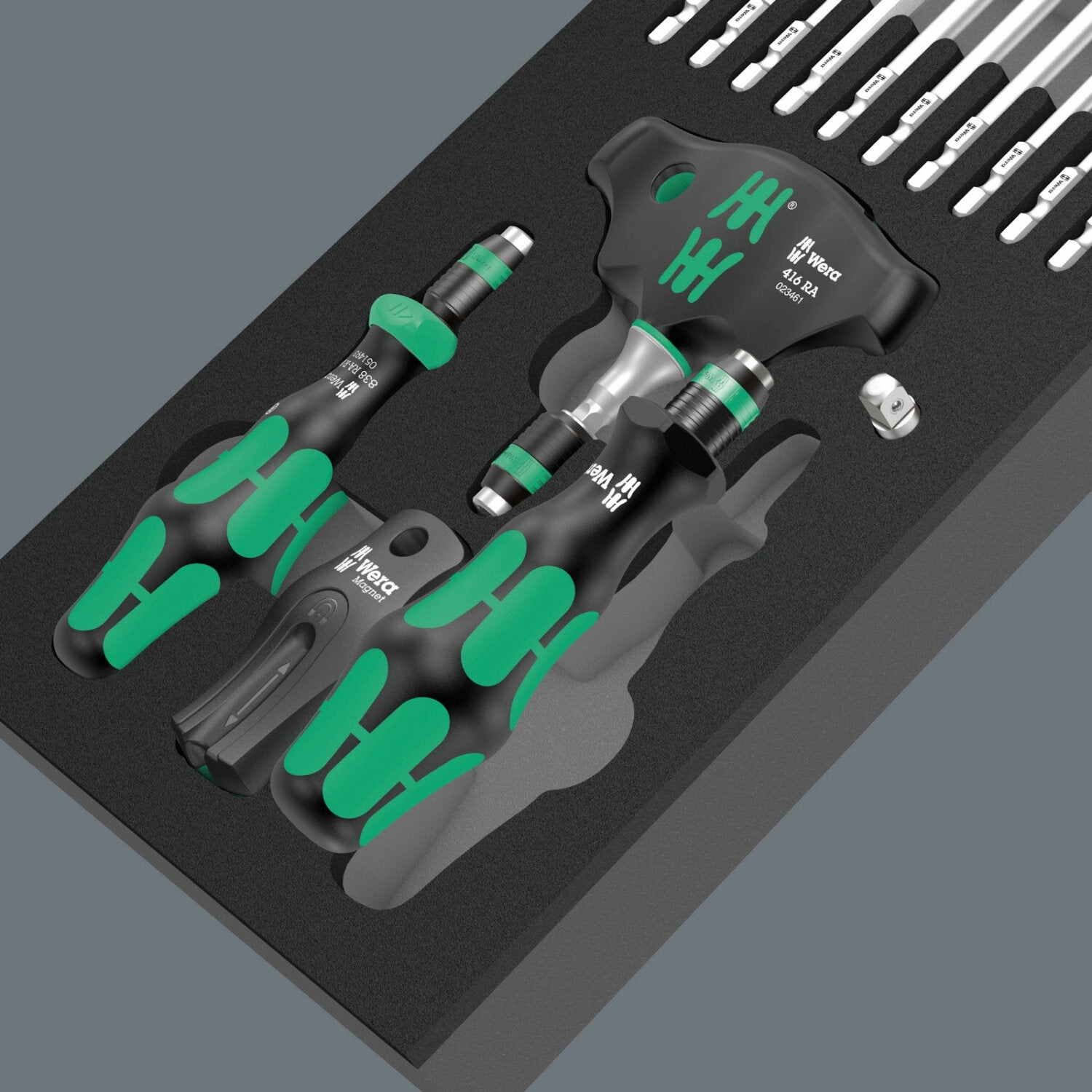 Wera 9752 Foam Insert Kraftform Kompakt with Ratchet Functionality Set 1, 24 Pc.