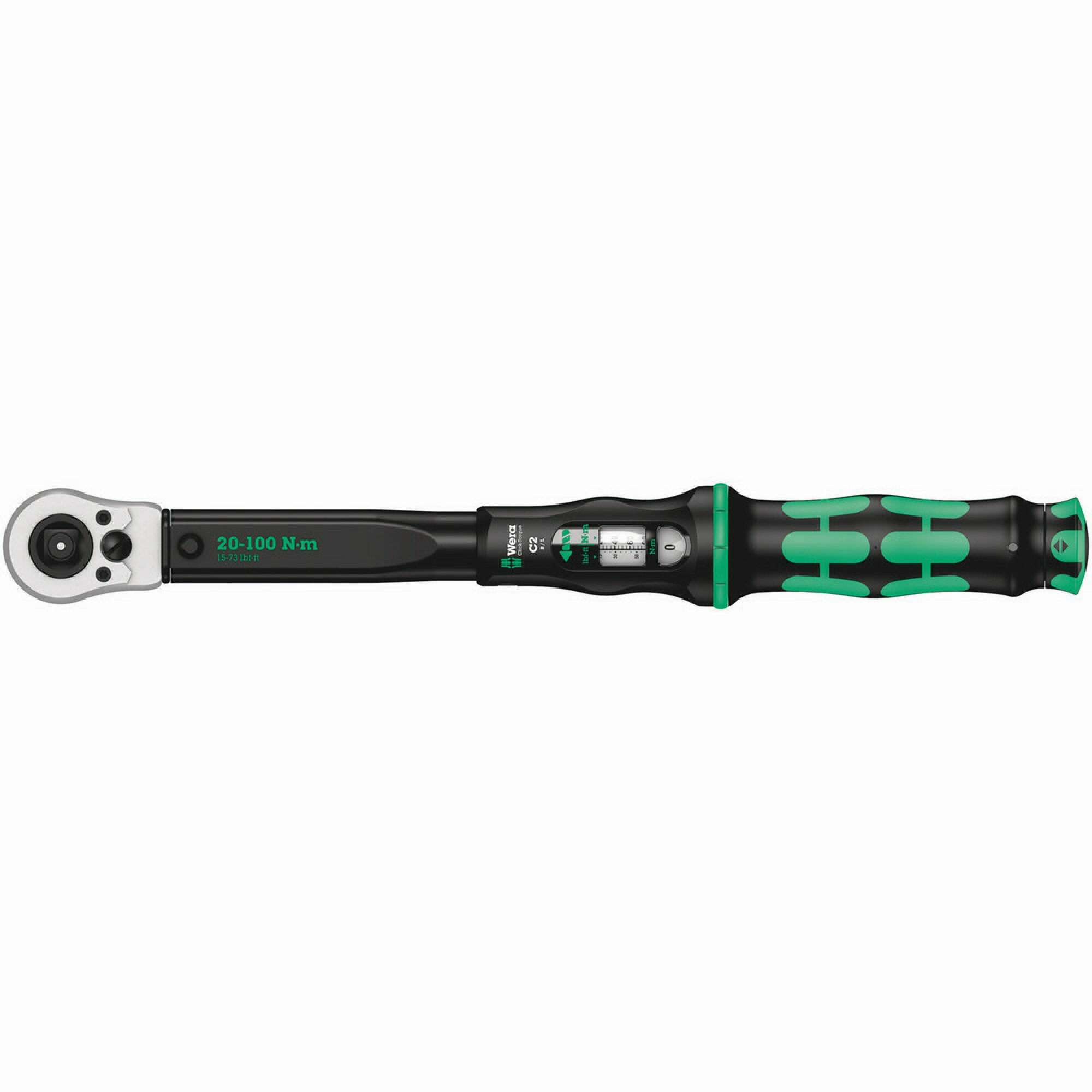 Wera Click-Torque C 2 Push R/L adjustable torque wrench for clockwise and anti-clockwise torque-control, 20-100 Nm, 1/2" x 20-100 Nm