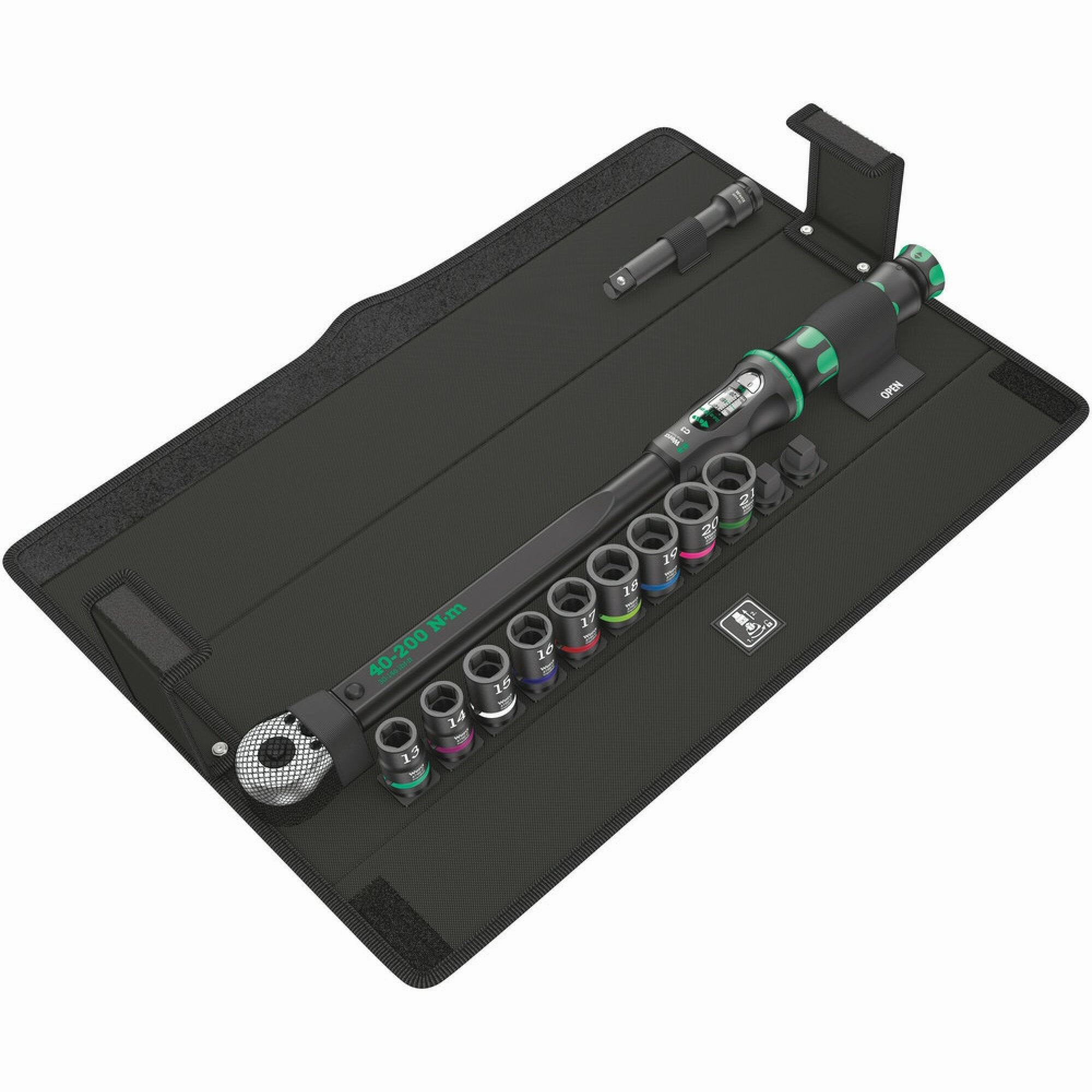Wera Click-Torque C 3 set 2 for cement screwdriving, 40-200 Nm, 11 pieces