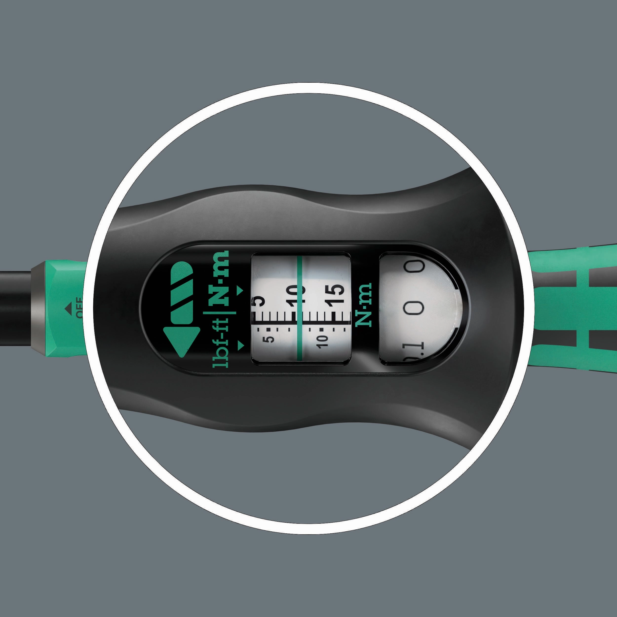 Wera Click-Torque Lock A 5 R/L Torque wrench, adjustable, Torque Lock function, square head insert (1/4"), clockwise/counterclockwise torque operation, 2.5-25 Nm