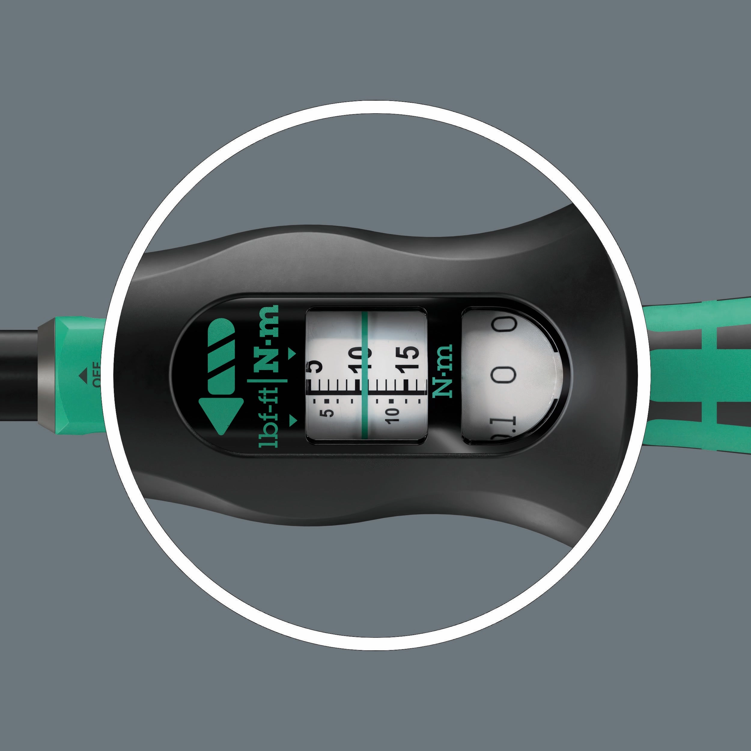 Wera Click-Torque Lock A 6 R/L Torque wrench, adjustable, Torque Lock function, continuous bit mounting (1/4"), 2.5-25 Nm