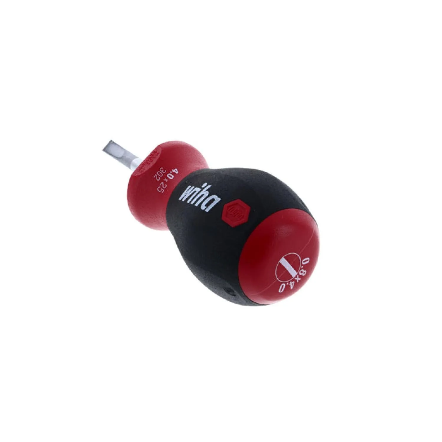 Wiha Tools 30239 SoftFinish Stubby Slotted Screwdriver, 4.0 mm x 25 mm