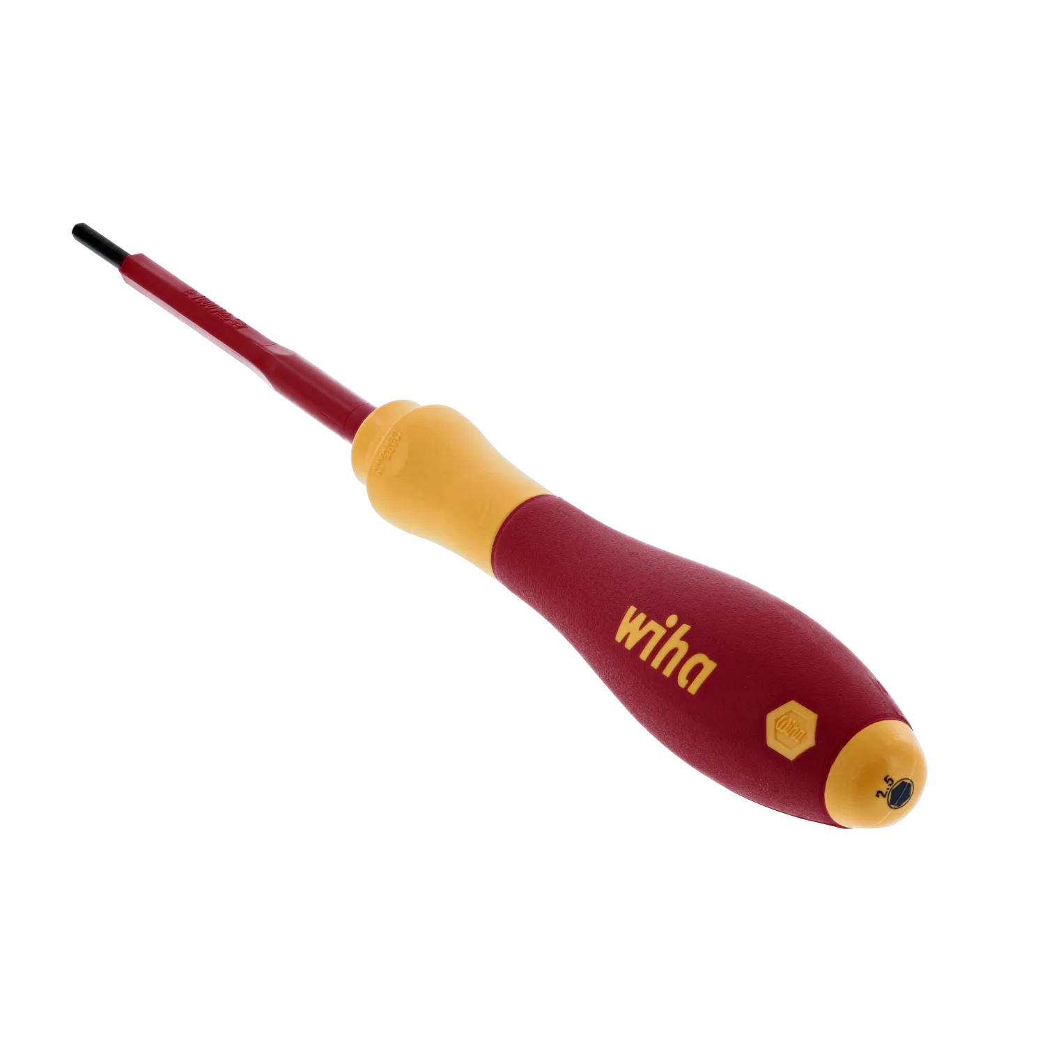 Wiha Tools 32300 Insulated Hex Metric Screwdriver, 2.5 mm x 75 mm
