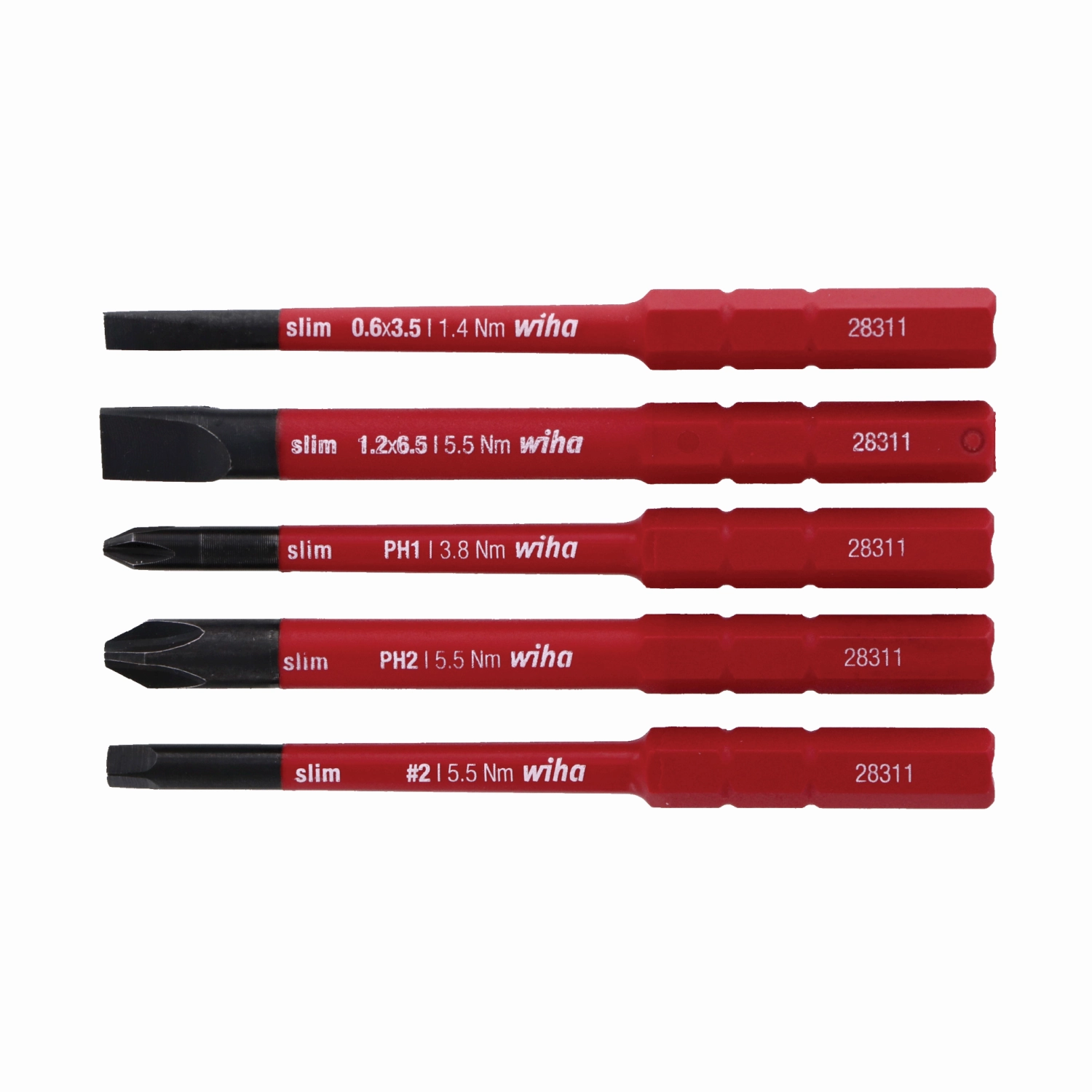 Wiha 28345 6 Piece Insulated SlimLine PocketMax Multi-Driver