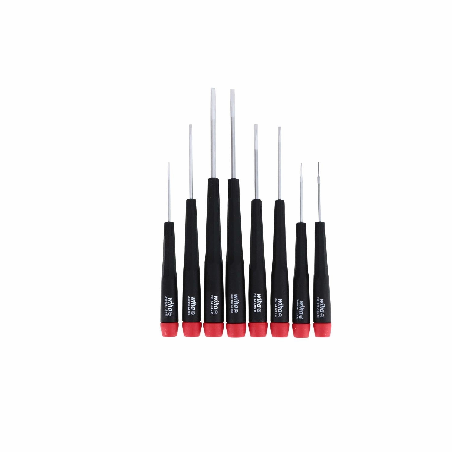 Wiha Tools 26098 Precision Slotted Screwdriver Set in Canvas Pouch, 8 Pc. Set