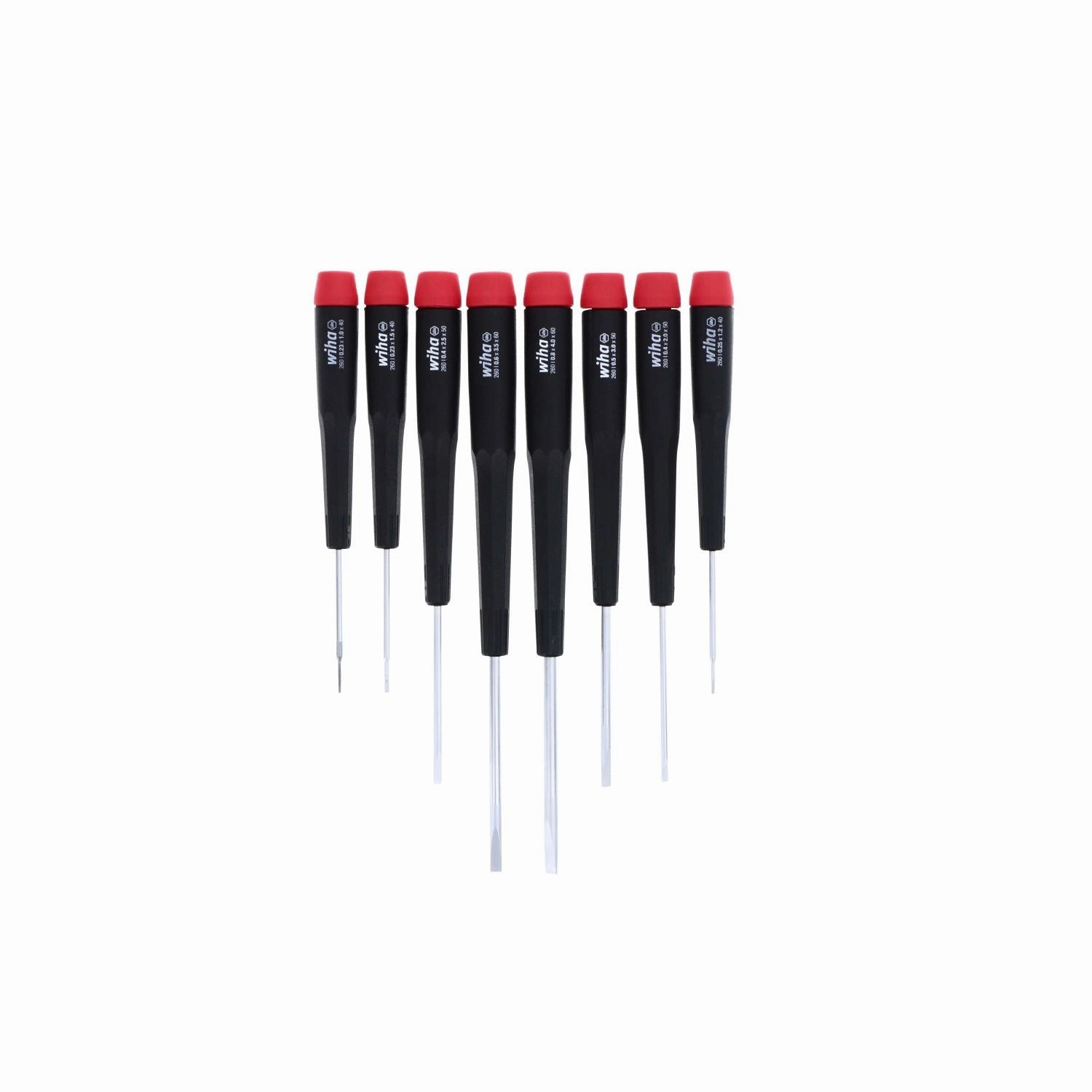 Wiha Tools 26098 Precision Slotted Screwdriver Set in Canvas Pouch, 8 Pc. Set