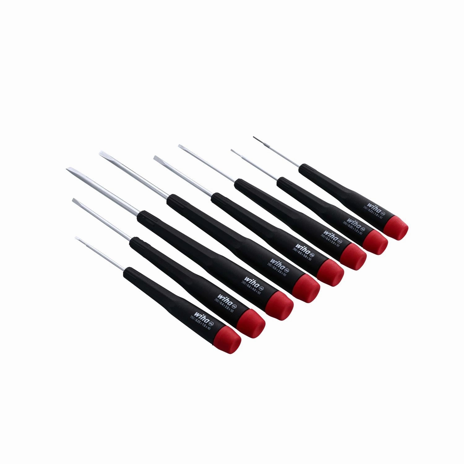 Wiha Tools 26098 Precision Slotted Screwdriver Set in Canvas Pouch, 8 Pc. Set