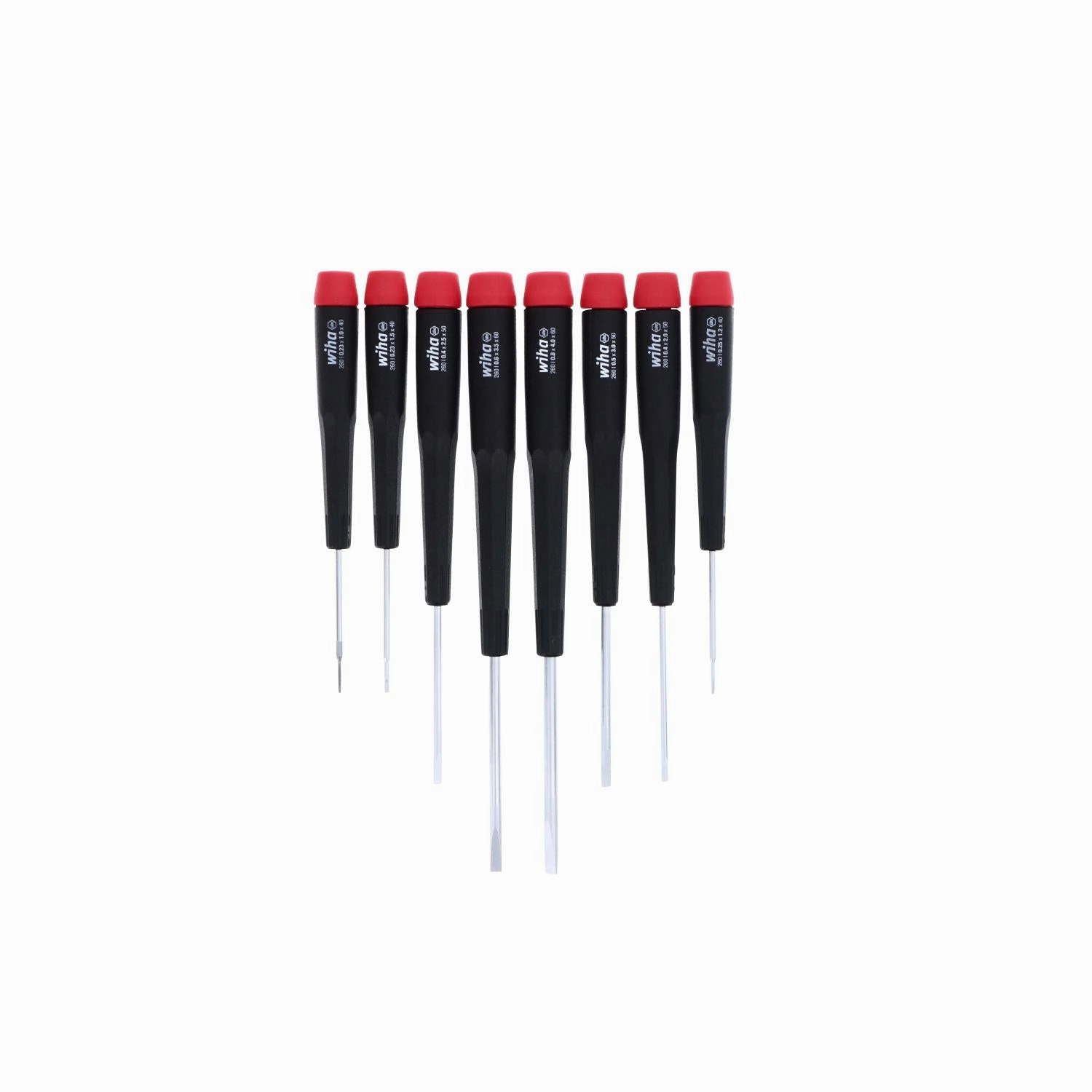 Wiha Tools 26098 Precision Slotted Screwdriver Set in Canvas Pouch, 8 Pc. Set