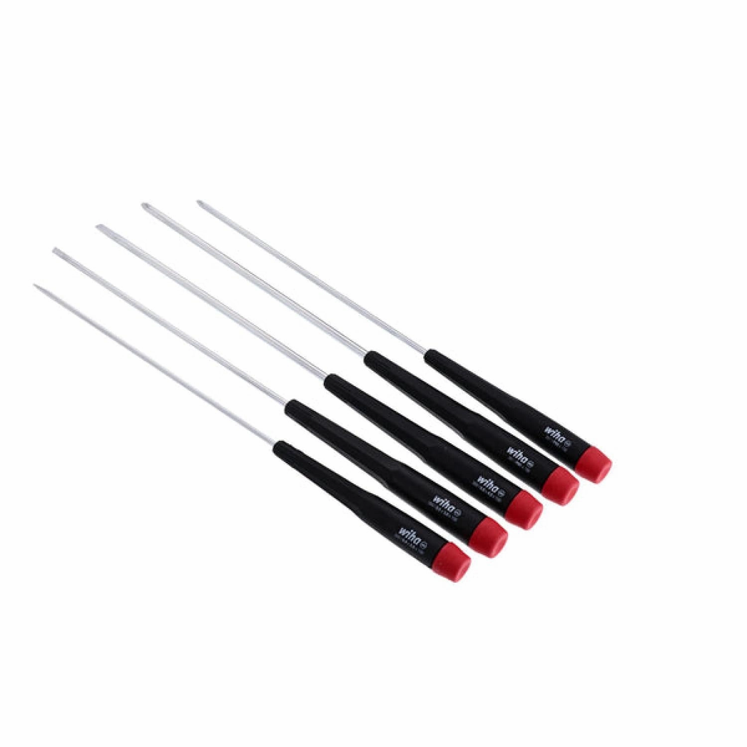 Wiha Tools 26192 Precision Long Slotted/Phillips Screwdrivers Set, 5 Pc.