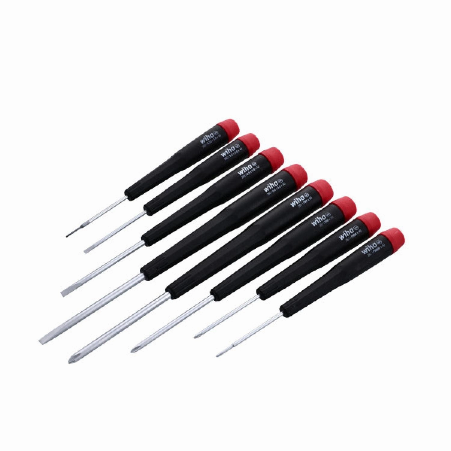 Wiha Tools 26199 Slotted and Phillips Screwdriver Set in Rugged Canvas Pouch, 8 Piece