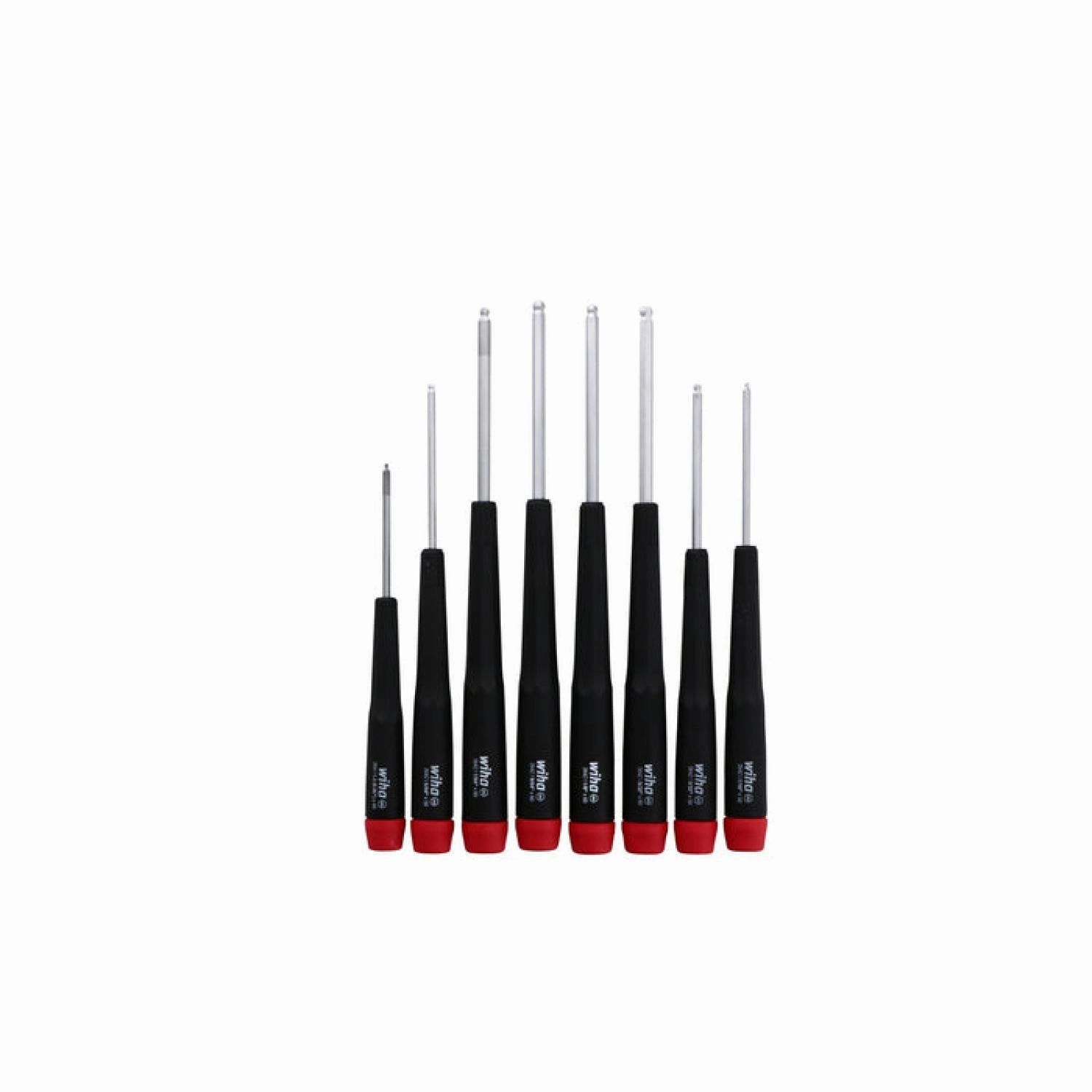 Wiha Tools 26499 Precision Ball End Hex Inch Screwdriver w/ Canvas Pouch, 8 Pc.