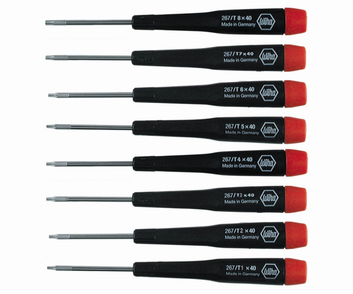 Wiha Tools 26791 T1-T8 Precision TORX Screwdriver, 8 Pc. Set
