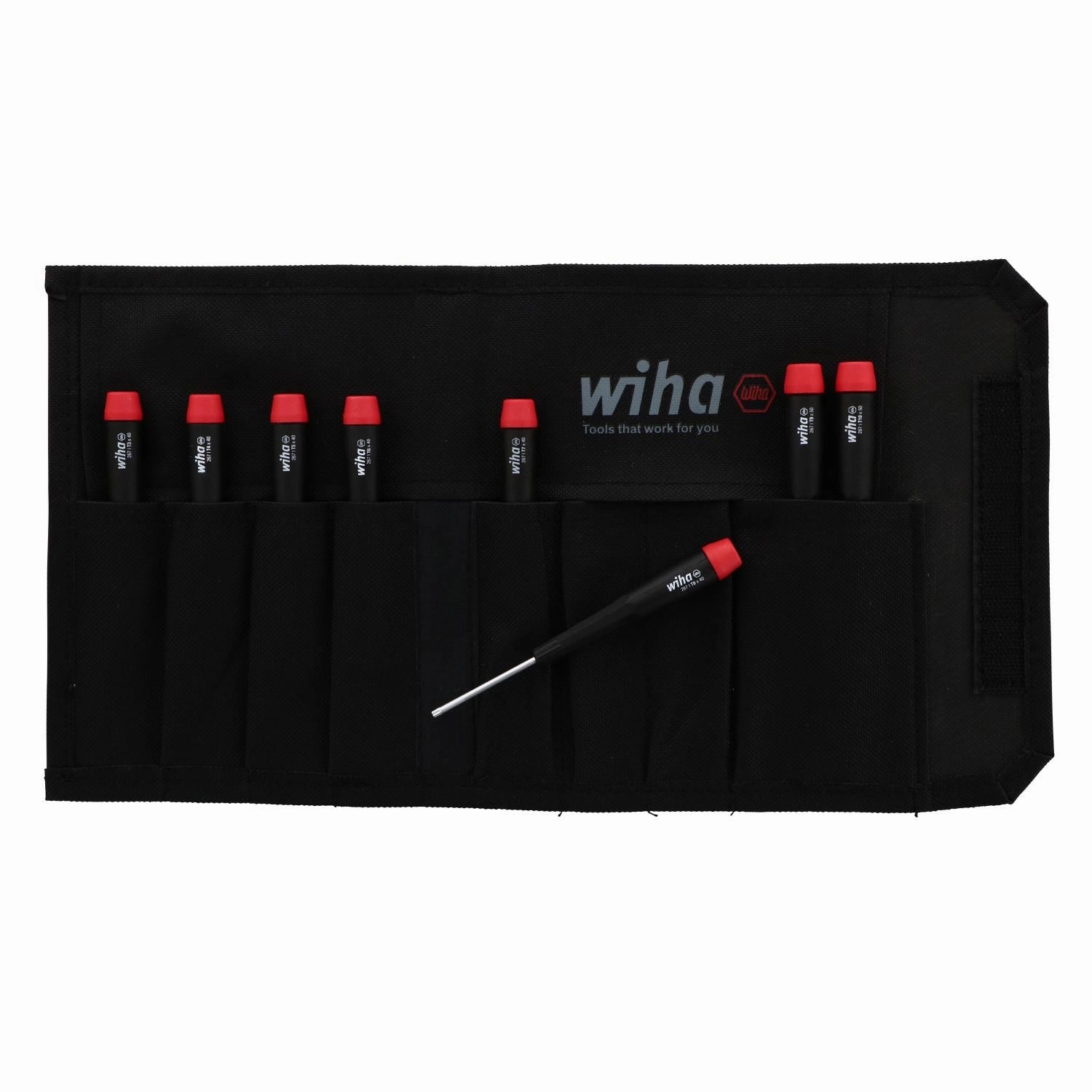 Wiha Tools 26799 Precision Torx Screwdriver 8 Piece Set T3-T10 in Canvas Pouch